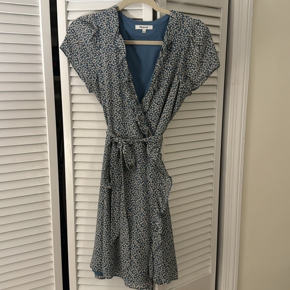 EUC Madewell Silk Wrap Dress - Picture 4 of 7